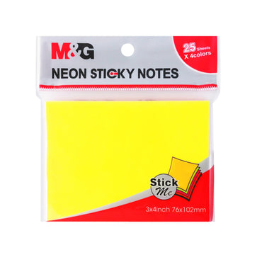 M&G 3x4 Coloured Sticky Note M&G